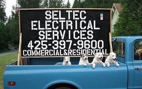 Seltec Electrical Services Signage on the Truck — Snohomish, WA — Seltec Electrical Services