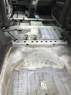 Image of Entire interior removal - all areas scrubbed clean and returned the vehicle to pre-loss condition.