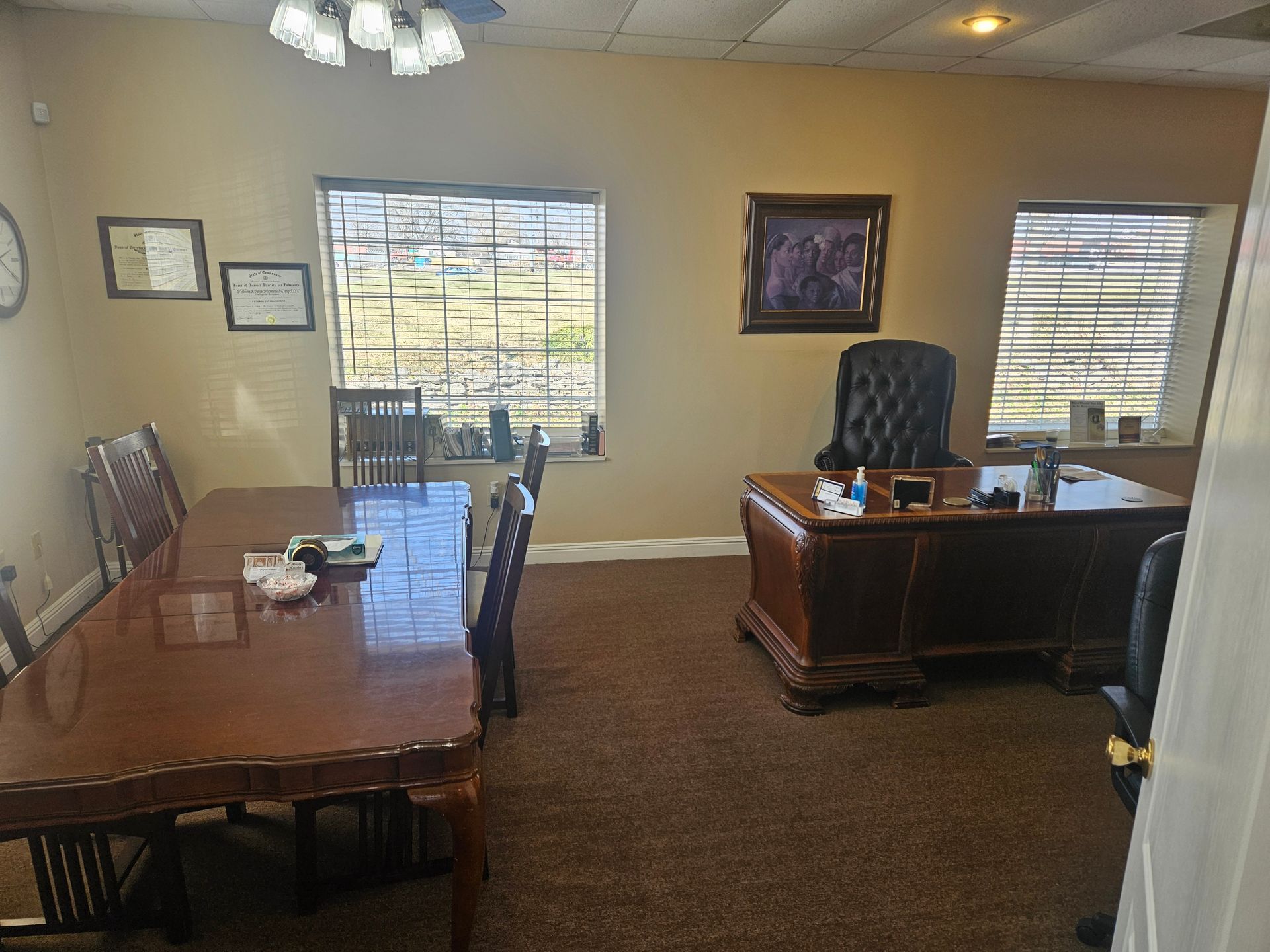 Office at Nelson & Sons Funeral Home TN
