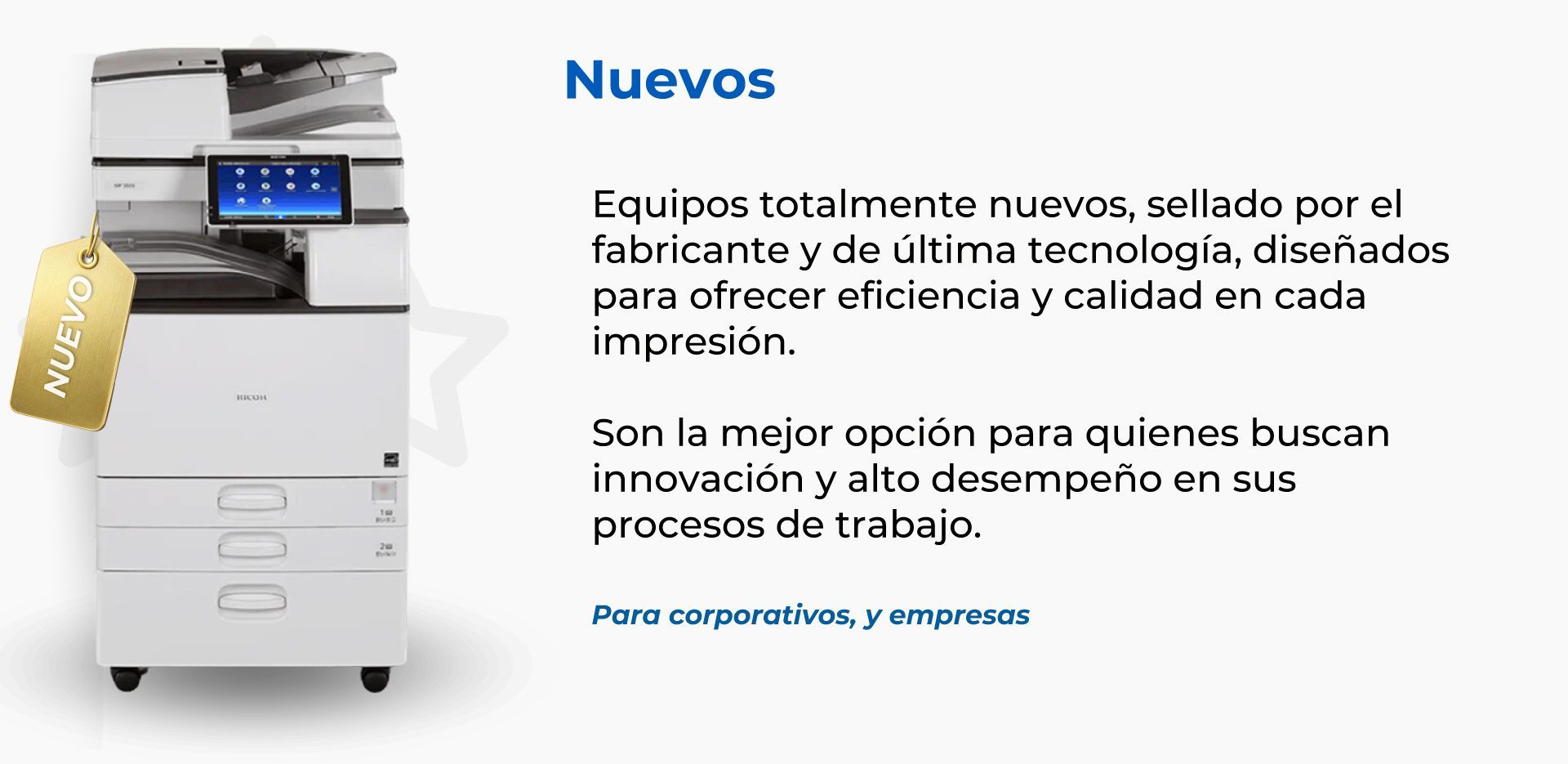 Equipos nuevos para corporativos y empresas
