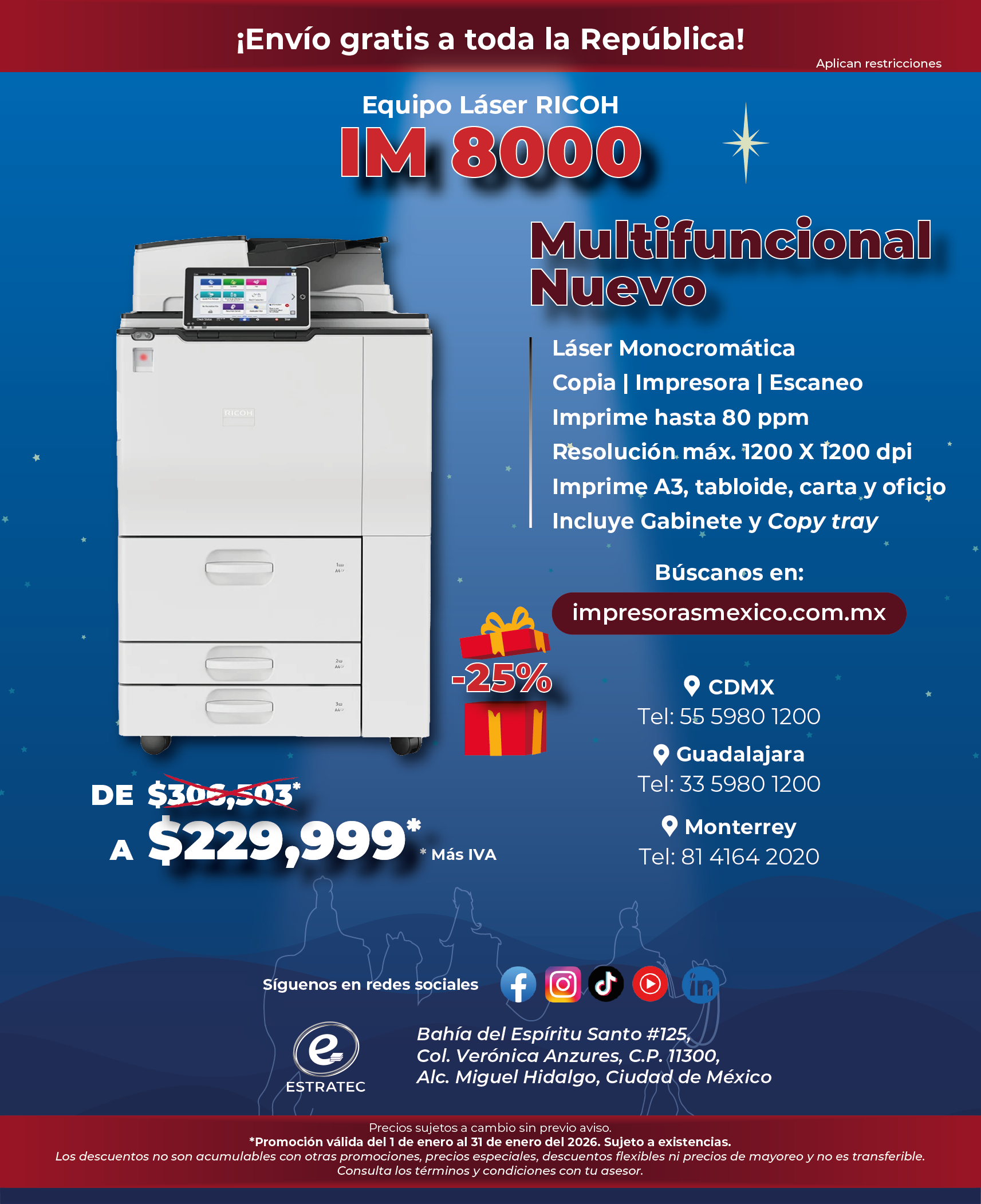 A sign that says hacemos envios a toda la republica mexicana