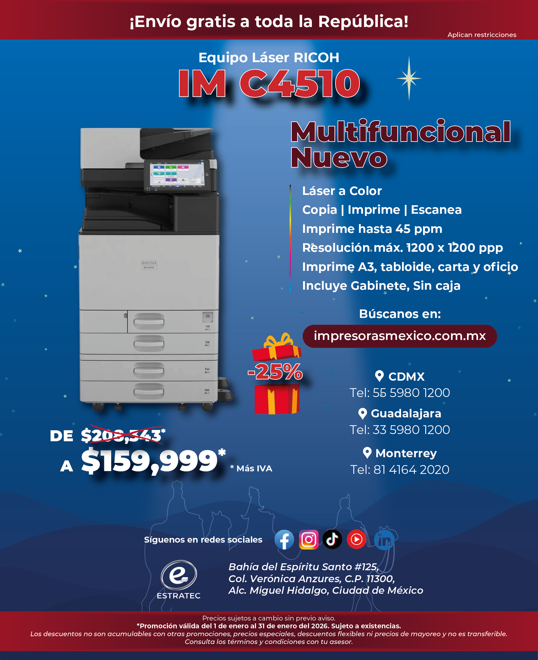 A sign that says hacemos envios a toda la republica mexicana