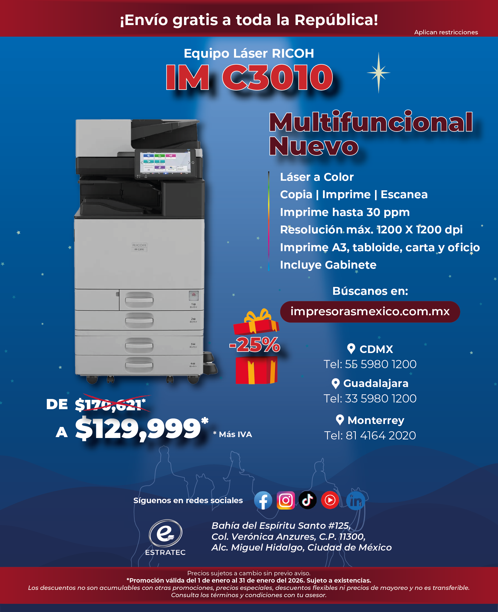 A sign that says hacemos envios a toda la republica mexicana