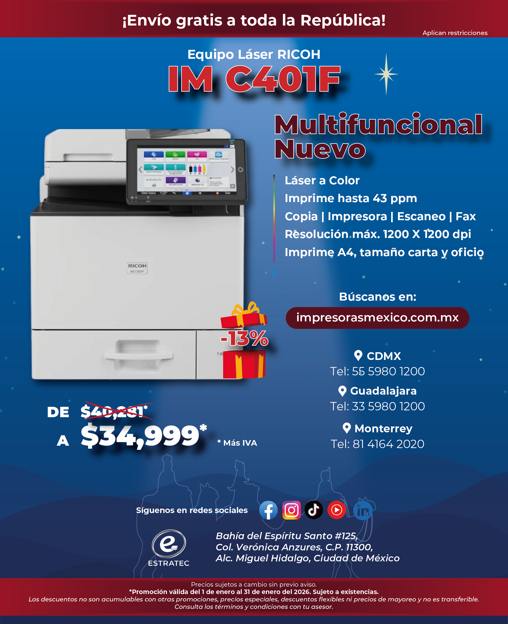 A sign that says hacemos envios a toda la republica mexicana