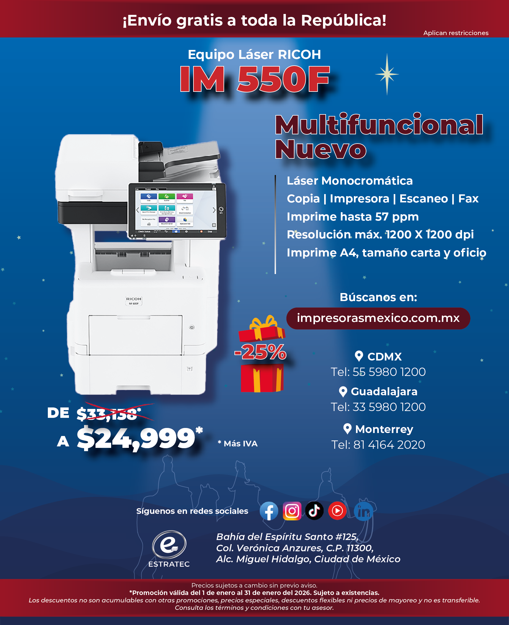 A sign that says hacemos envios a toda la republica mexicana