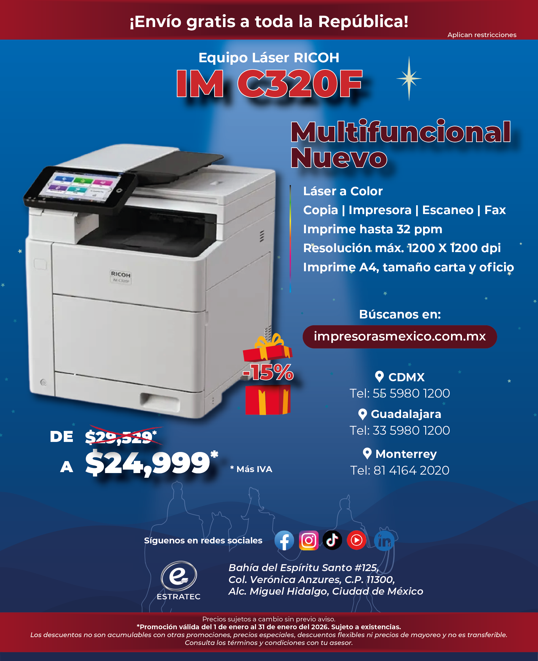 A sign that says hacemos envios a toda la republica mexicana