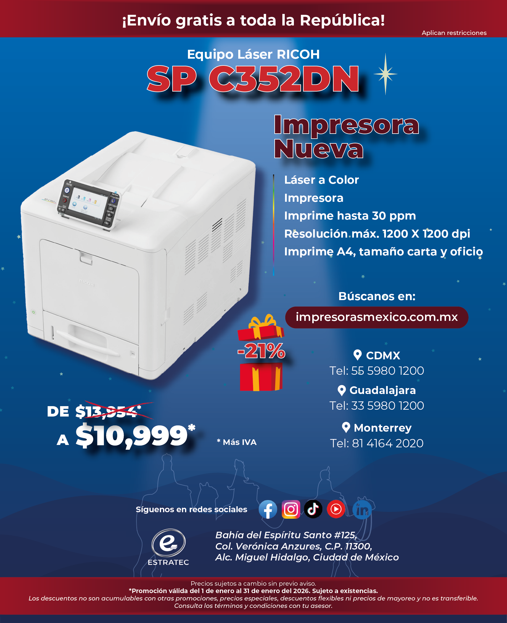 A sign that says hacemos envios a toda la republica mexicana