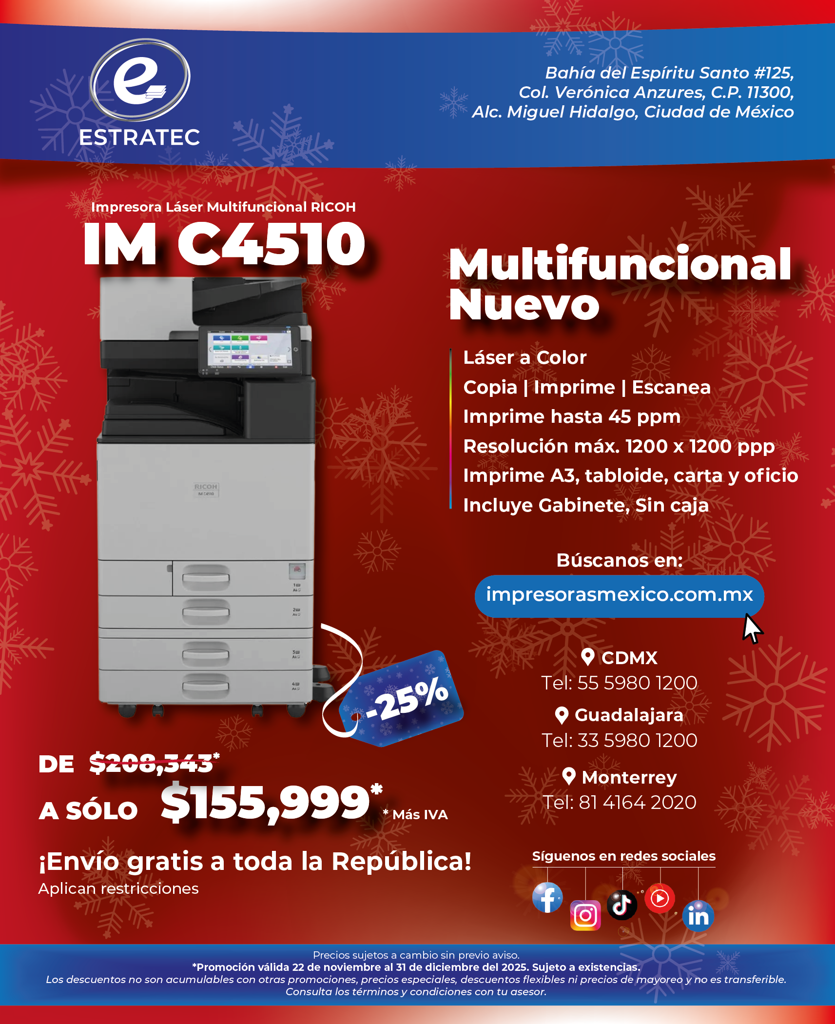 A sign that says hacemos envios a toda la republica mexicana