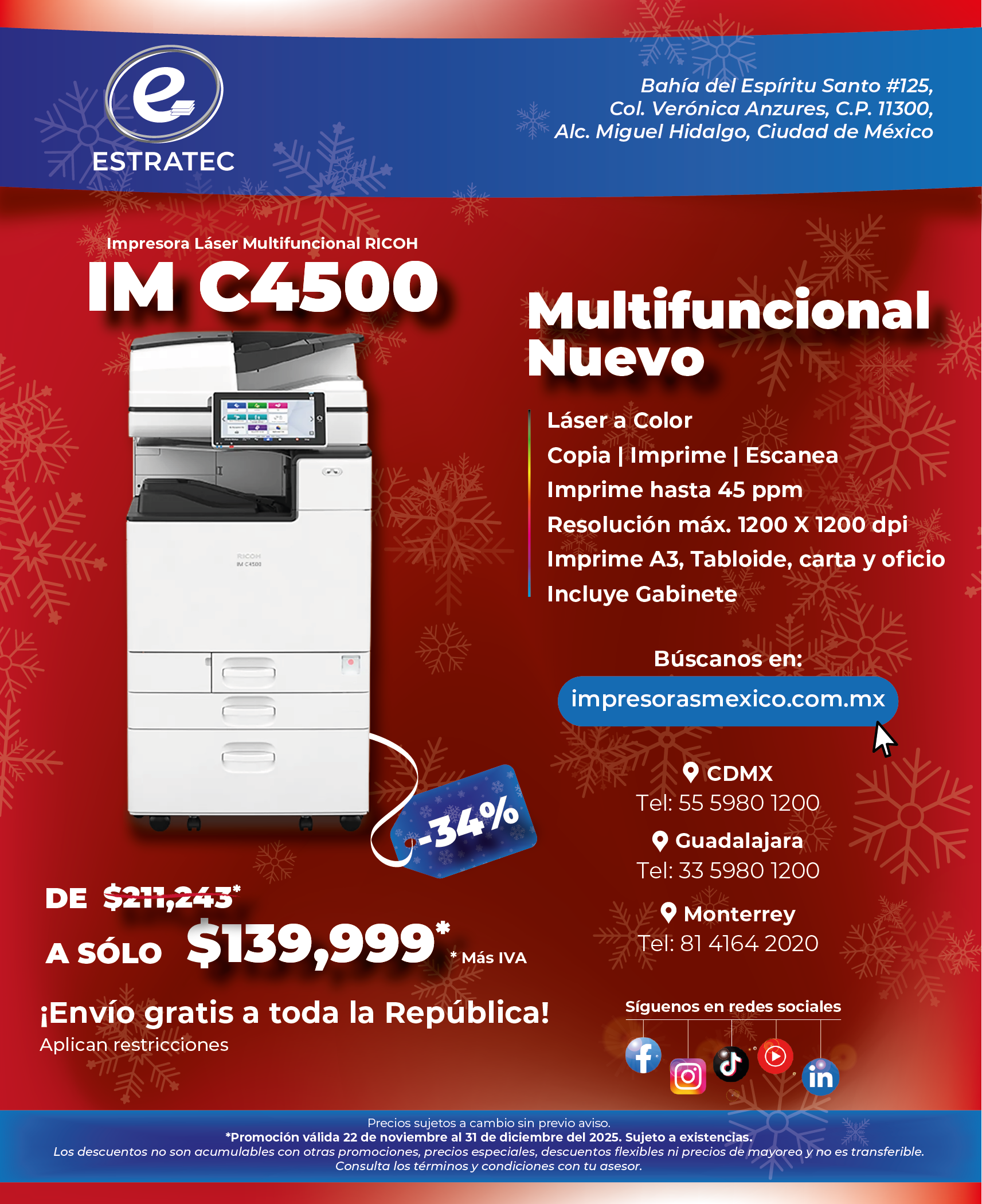 A sign that says hacemos envios a toda la republica mexicana