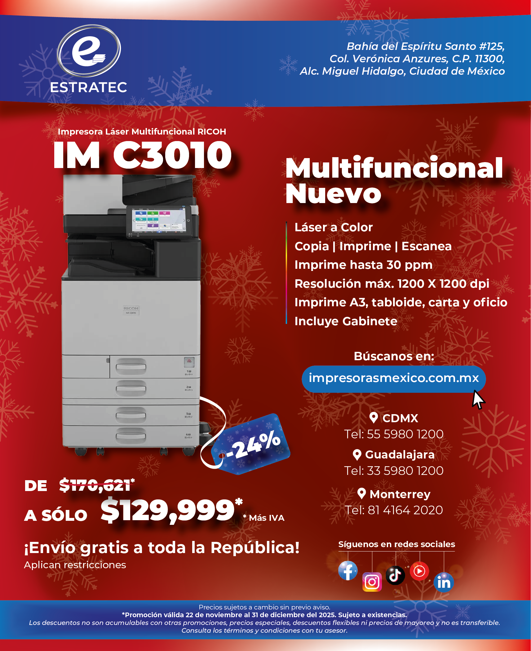 A sign that says hacemos envios a toda la republica mexicana