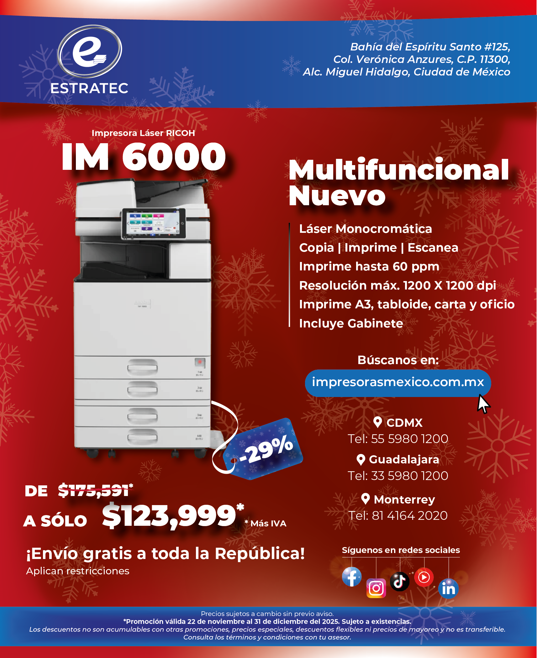 A sign that says hacemos envios a toda la republica mexicana