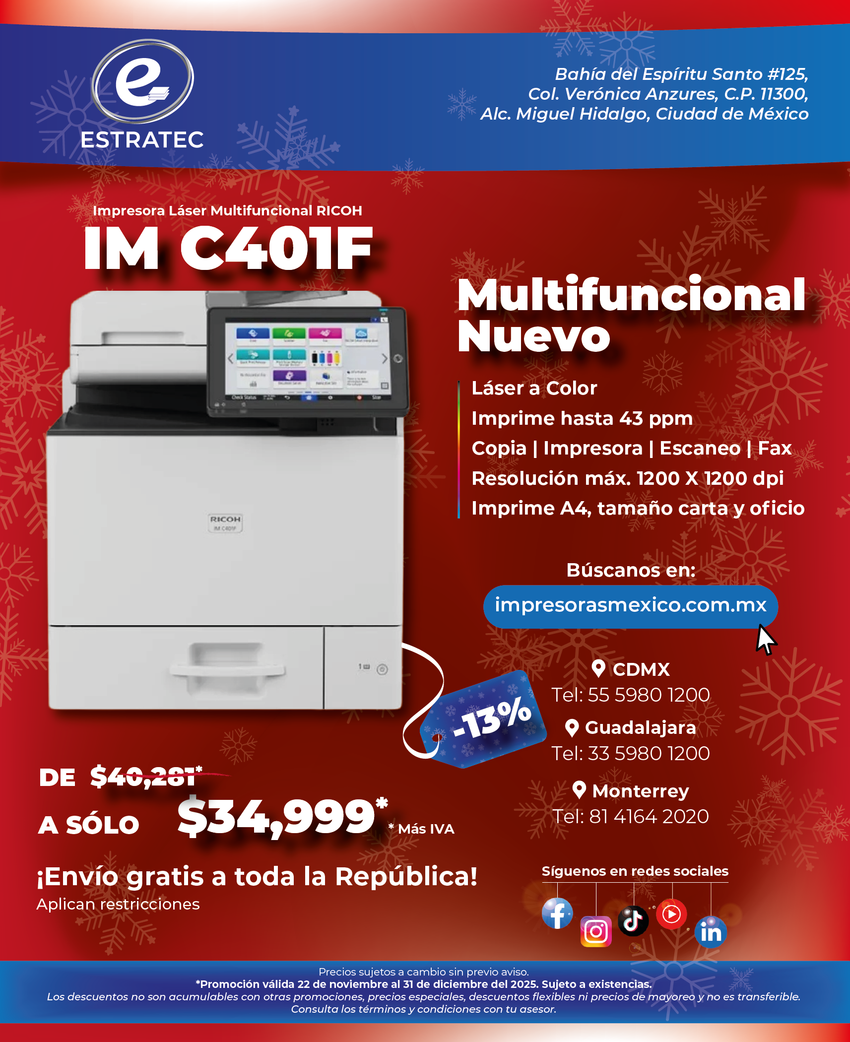 A sign that says hacemos envios a toda la republica mexicana