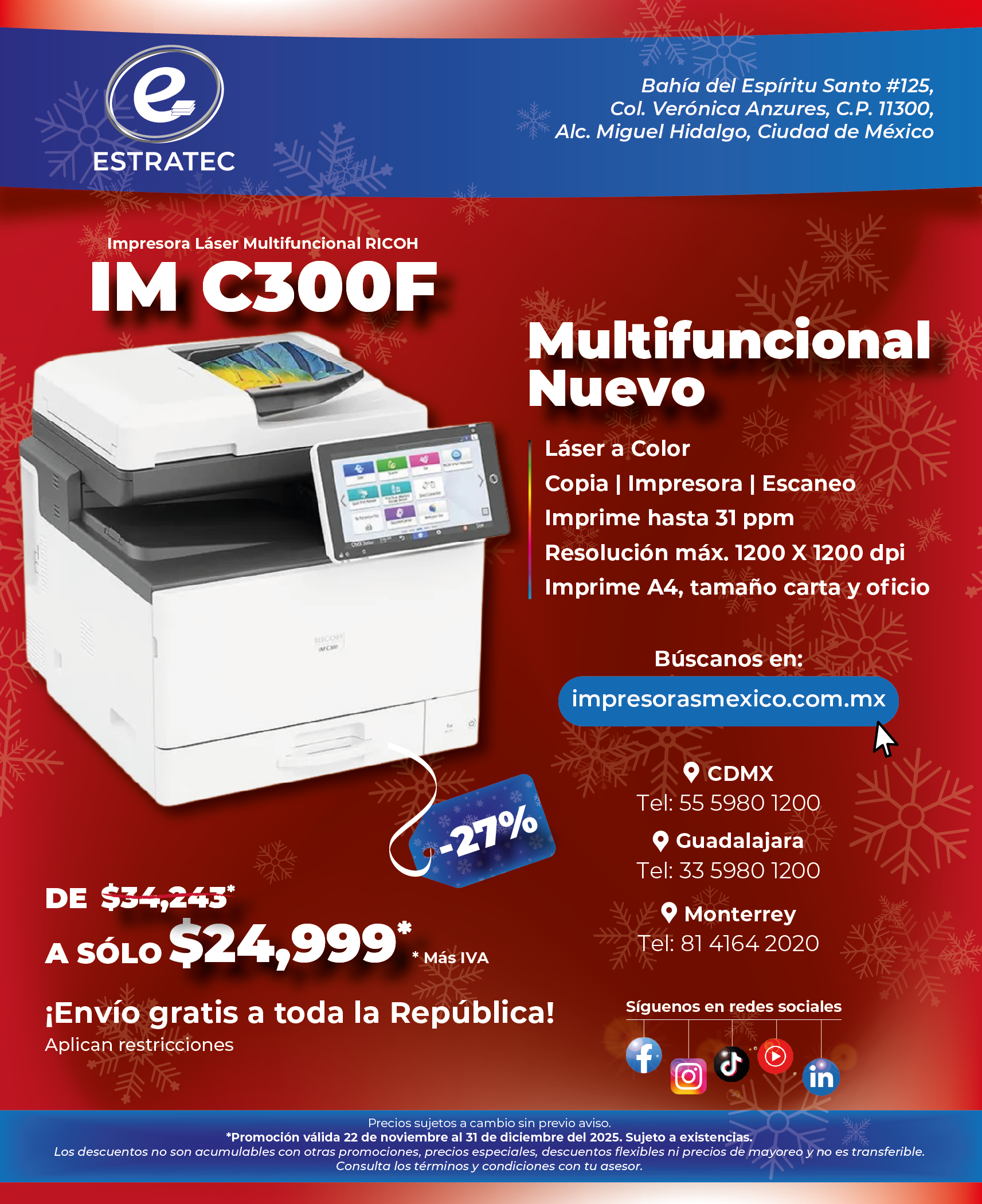 A sign that says hacemos envios a toda la republica mexicana