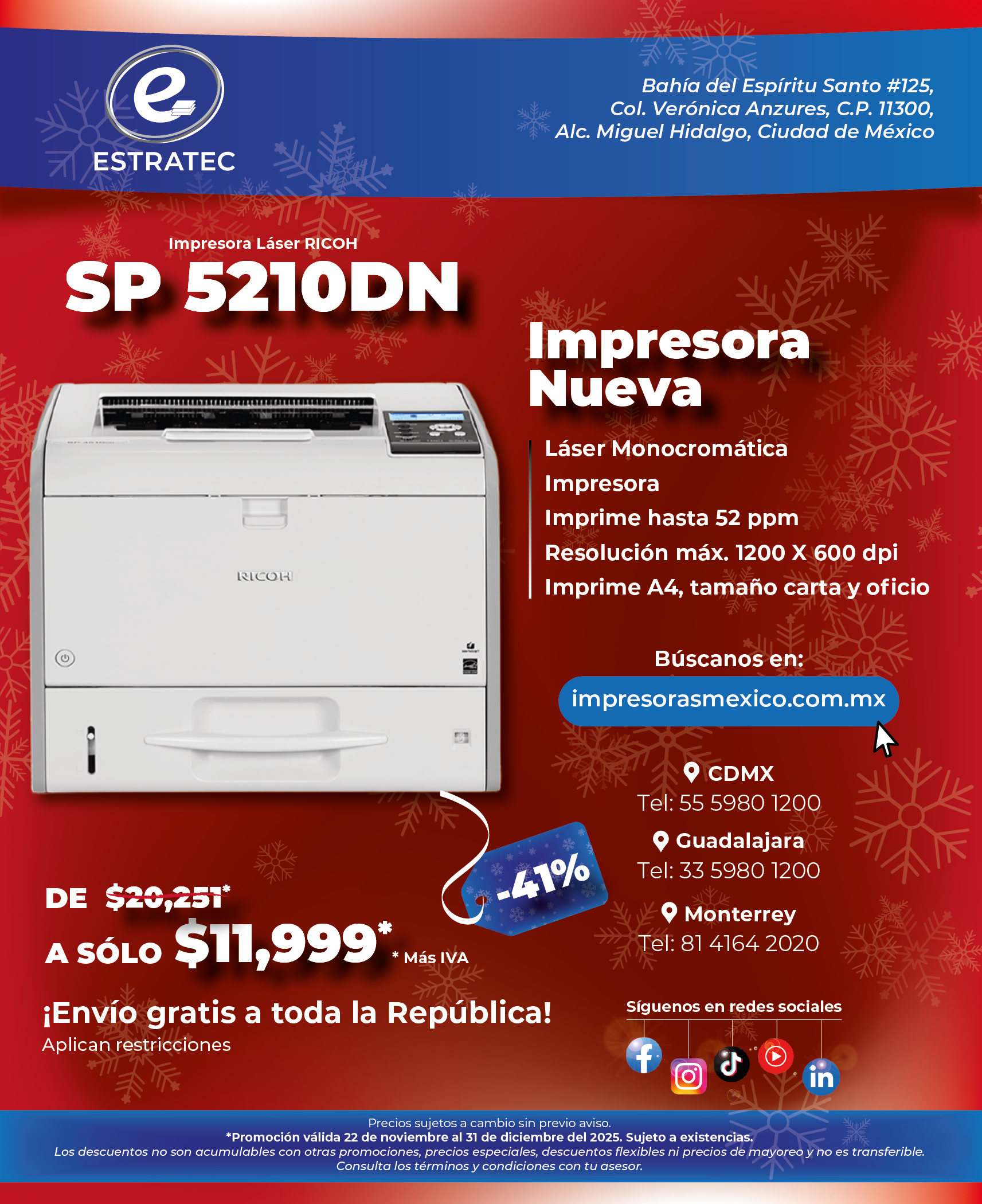 A sign that says hacemos envios a toda la republica mexicana