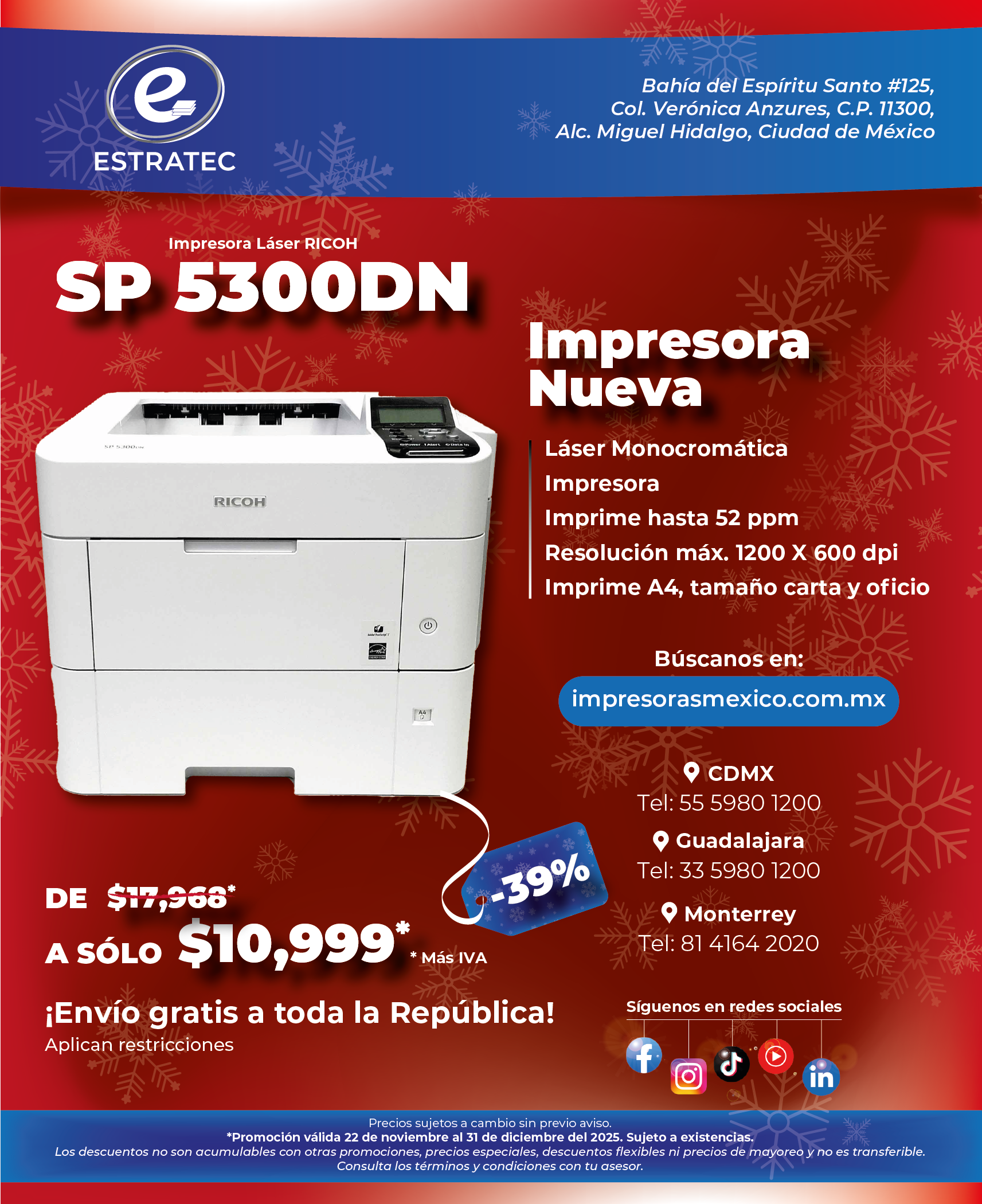 A sign that says hacemos envios a toda la republica mexicana