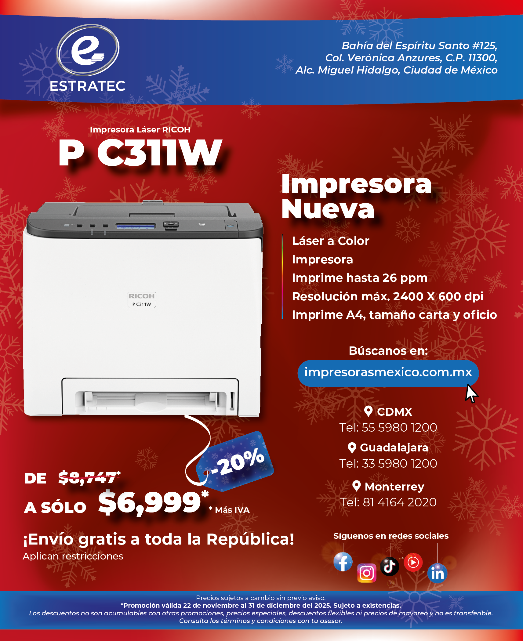 A sign that says hacemos envios a toda la republica mexicana