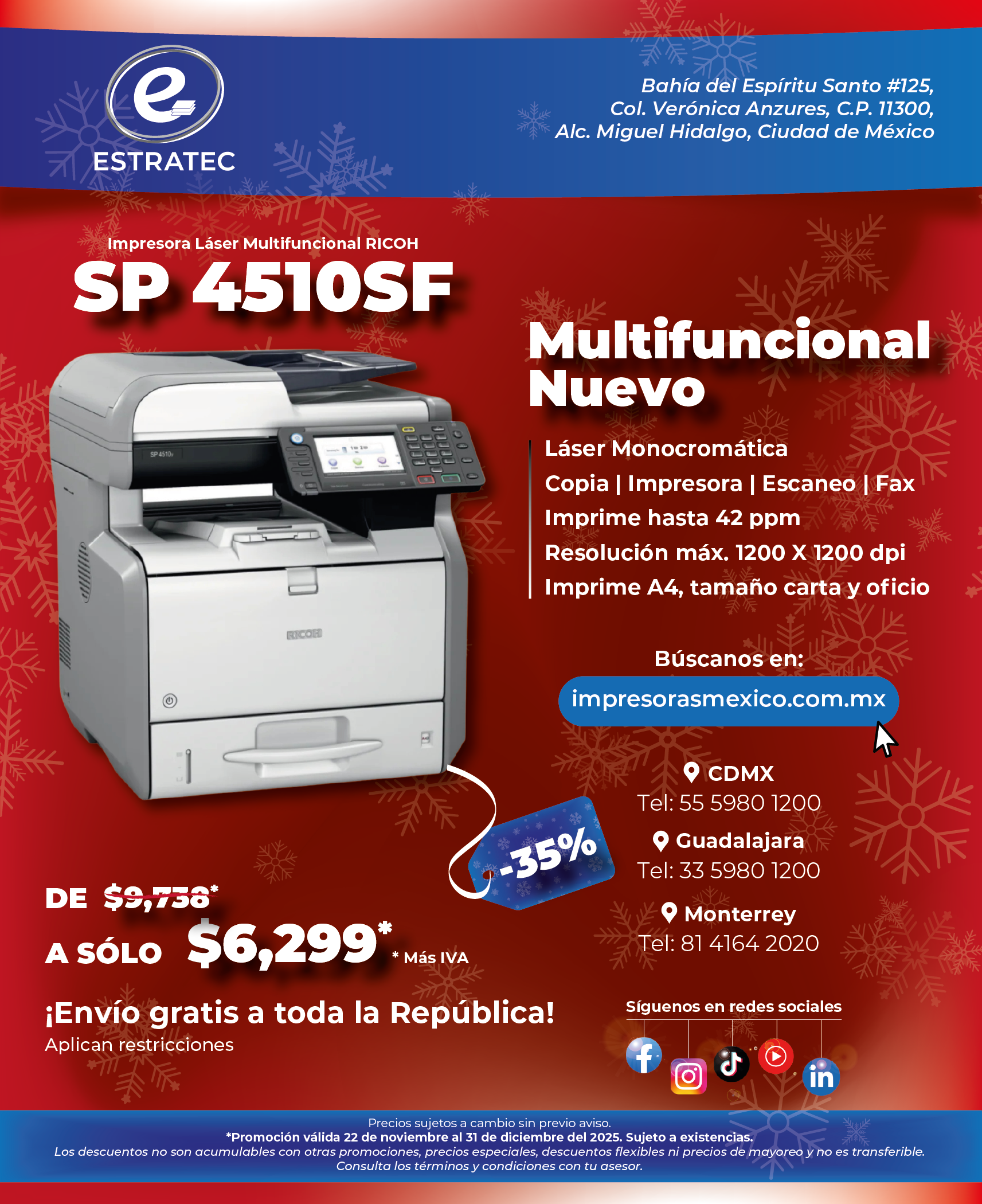 A sign that says hacemos envios a toda la republica mexicana