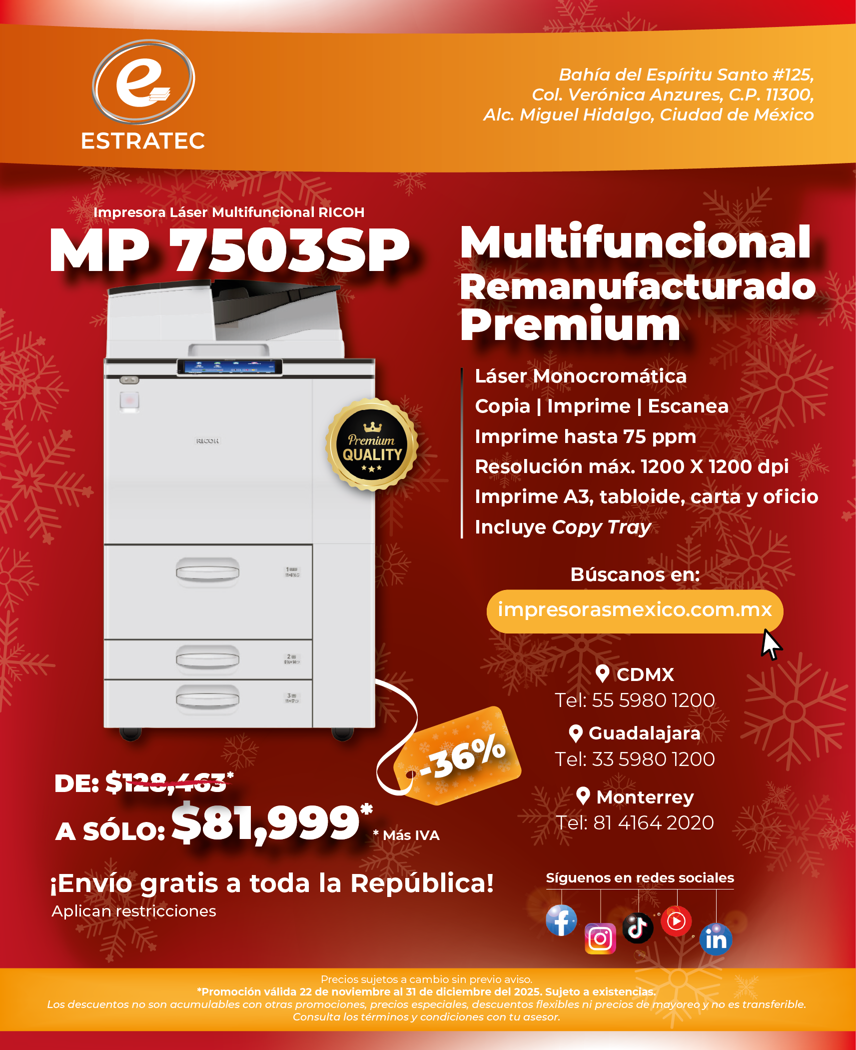 A sign that says hacemos envios a toda la republica mexicana