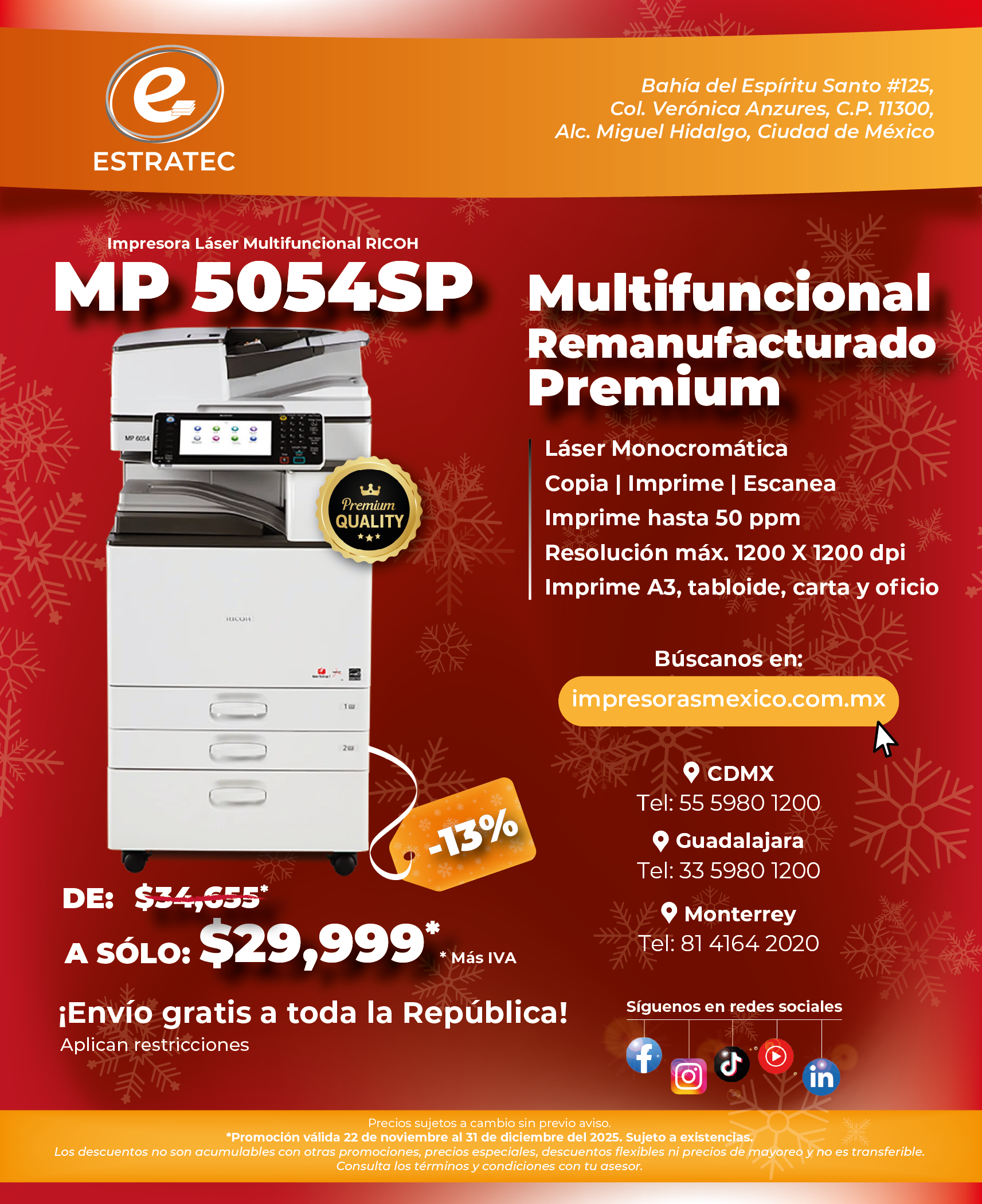 A sign that says hacemos envios a toda la republica mexicana