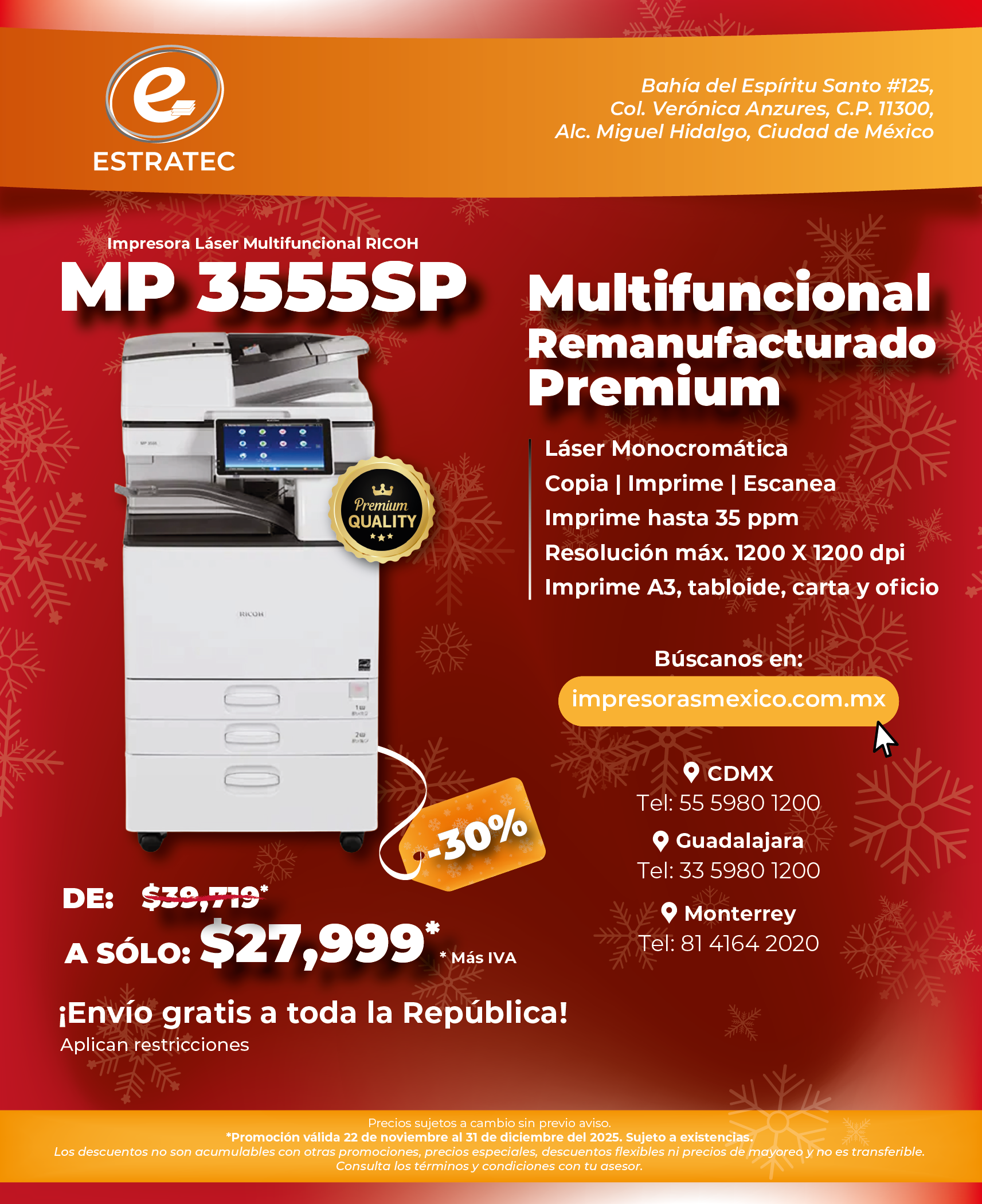 A sign that says hacemos envios a toda la republica mexicana