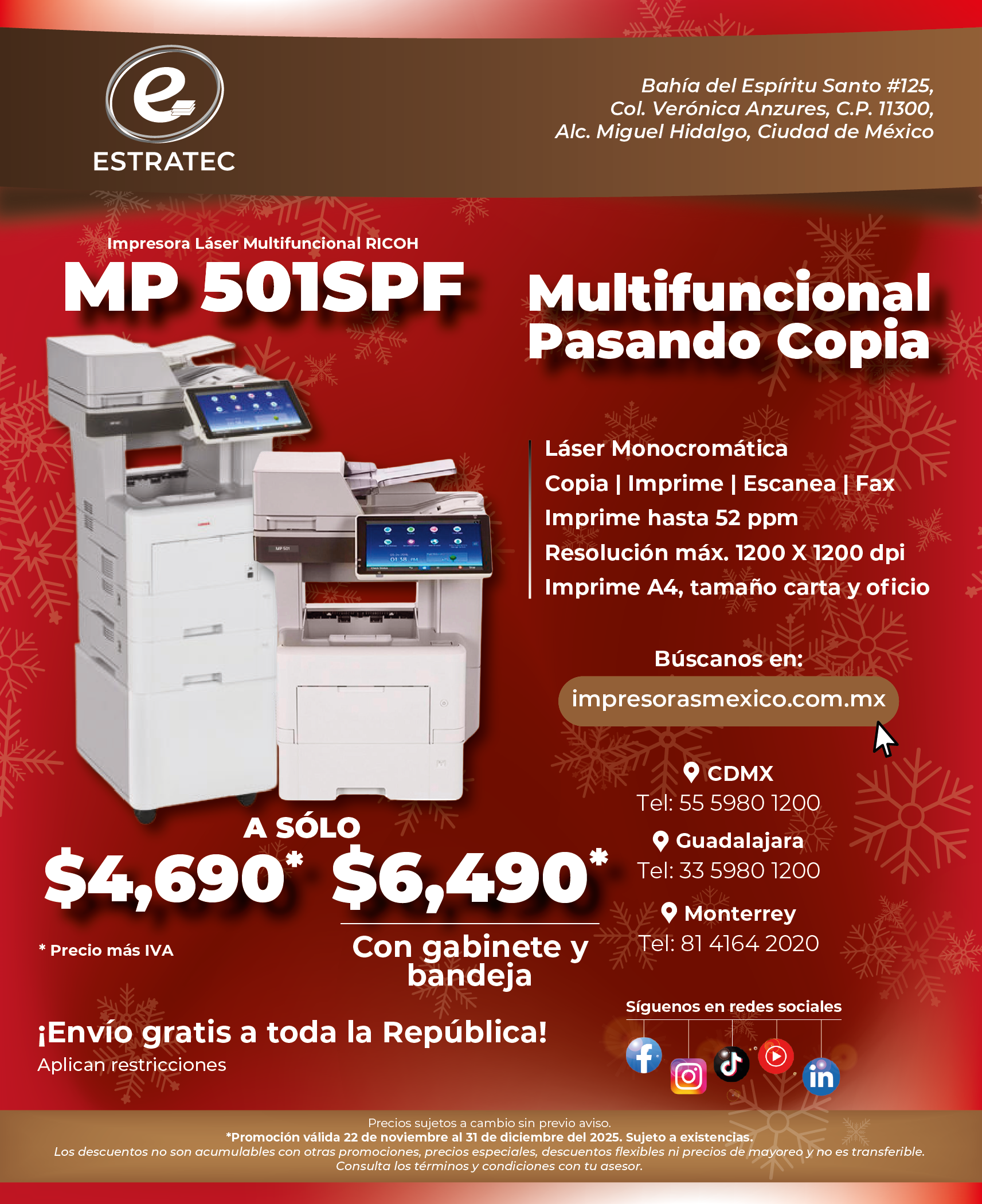 A sign that says hacemos envios a toda la republica mexicana