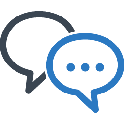 Chat bubbles indincating texting.