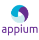 Um logotipo azul e roxo com a palavra appium nele.