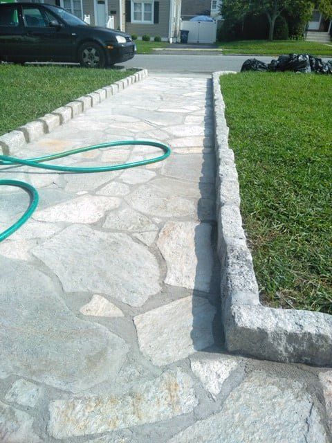 Walk Path in Garden — Waterbury, CT — Armend's Painting and Home Improvement