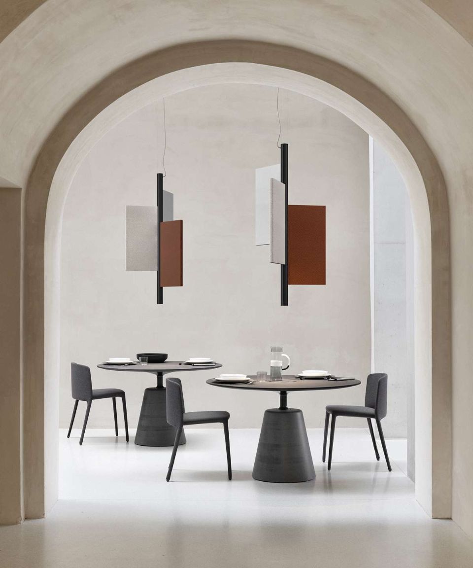 Lampada fonoassorbente per ristoranti