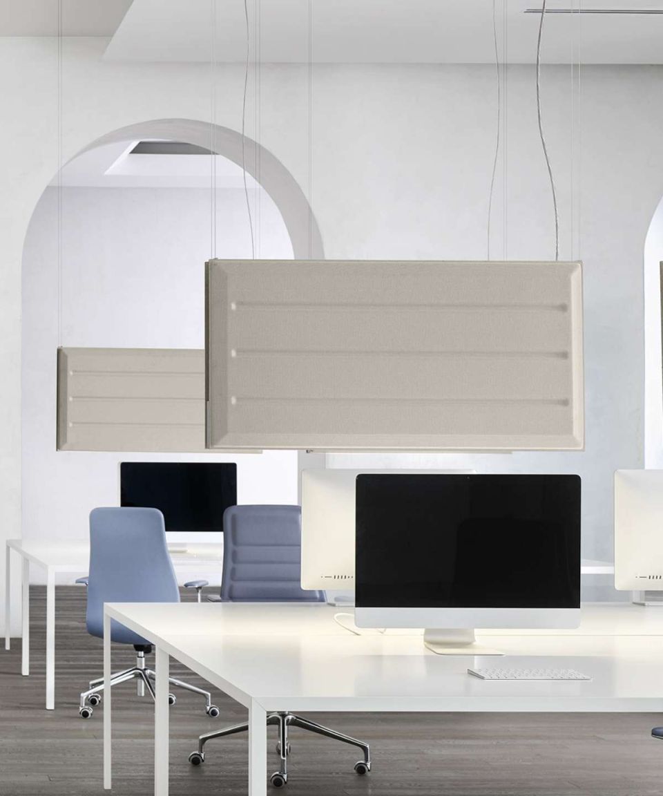 Lampada fonoassorbente per uffici