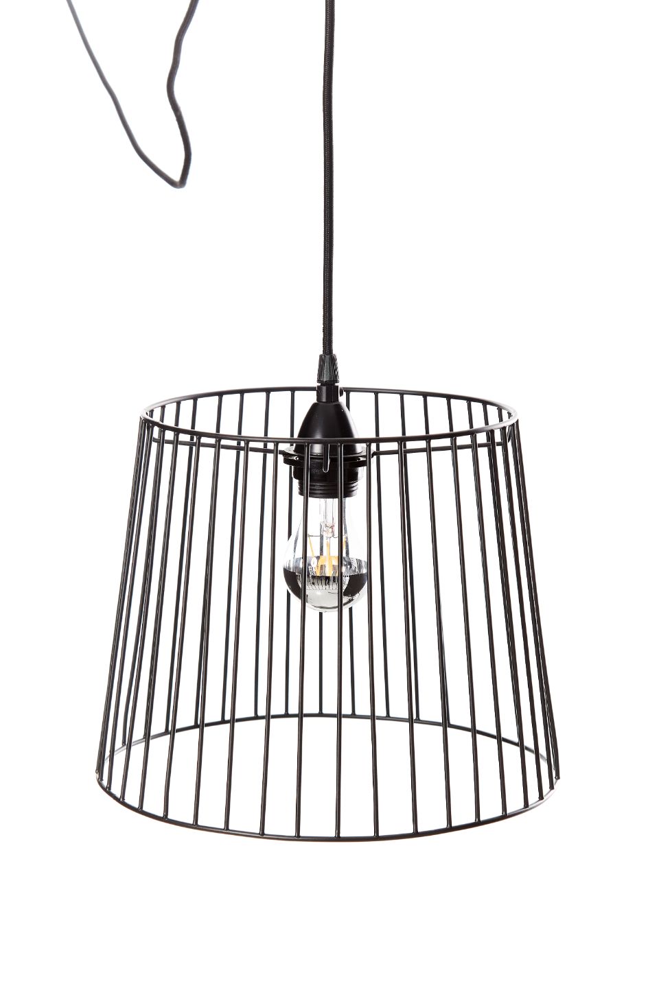 Lampada su misura spenta con gabbia