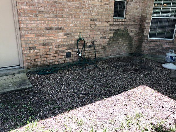 cleaned out backyard after scrap metal removal