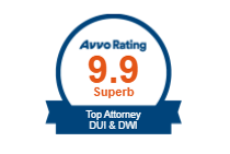 Icon signifying that John M. Cook has an AVVO rating of 10 and has been recognized as a Top Attorney DUI & DWI by his peers.