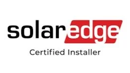 SolarEdge Certified Installer logo: Black text with red accent on white background.