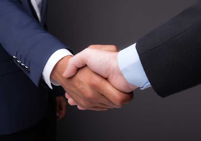 property management handshake
