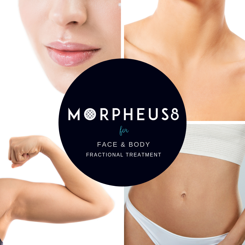an ad for morpheus for face and body fractional treatment