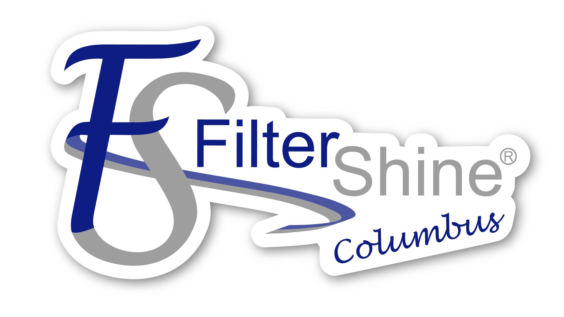 A Blue And Gray Logo For Filter Shine Midwest