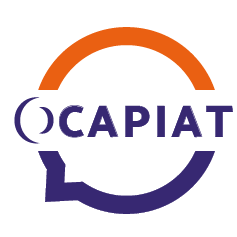 Logo de CAPIAT : cadre circulaire orange et bleu avec le texte « CAPIAT ».