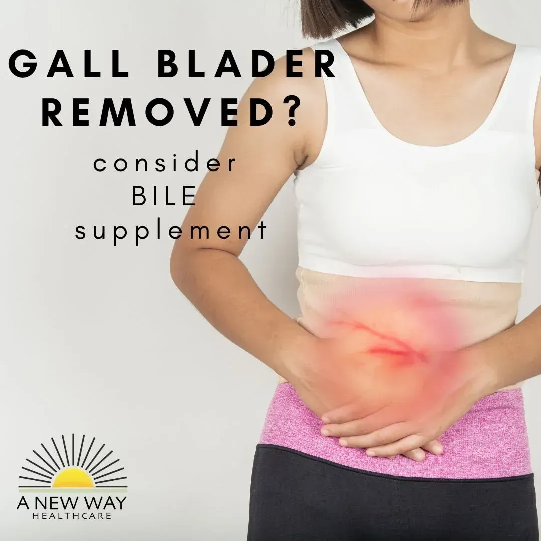 Woman holding abdomen, red pain overlay. Text: 