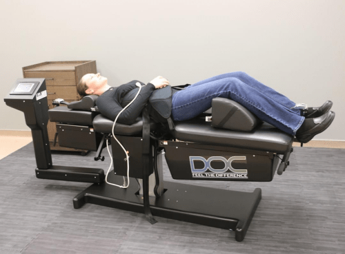 Girl on Spinal Decompression Table