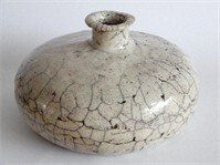 Raku Vaas Ecru - Keramische Vaas