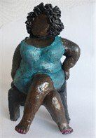 Trotse Dikke Dame - Keramiek Kunstwerk