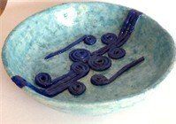 Turquoise Arabische schaal - Keramische Schaal