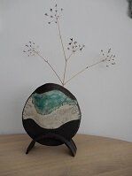 Disc in Stand (vooraanzicht) - Keracmische Vaas