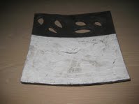 Vierkante Schaal Zwart/Wit - Keramische Schaal