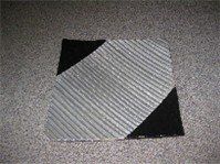 Vierkante Ribbelschaal Zwart-Zilver - Keramische Schaal