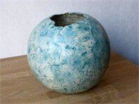 Ronde Vaas Turquoise - Keramische Vaas