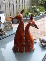 Twee Poezen - Keramieke Kunst