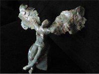 Zittende Engel - Keramiek Kunstwerk