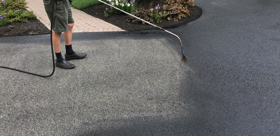 Fresh Asphalt Sealer